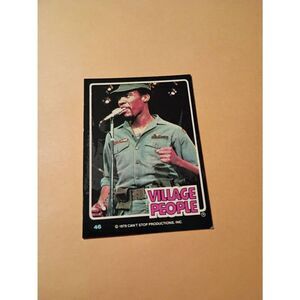 Vintage 1979 Village People Trading Card #46 Disco Era Vintage Music Collectible